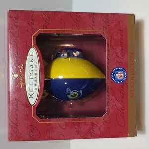 Vintage 1997 Hallmark NFL blimp ornament St Louis Rams